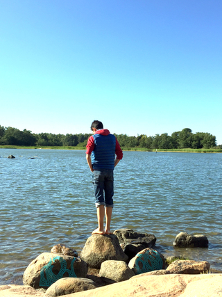 "Voyage en Finlande avec Kraken"
lieu: plage de Verkkokari, Finlande
été 2017